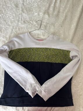 Cotton On Light Gray Sweatshirt with Neon Pink Trim